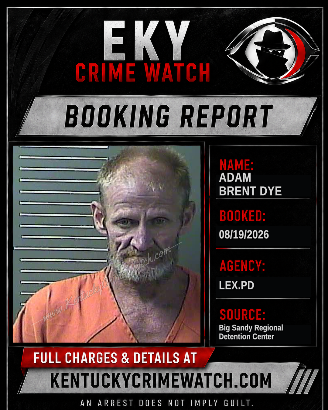 ADAM BRENT DYE booking image