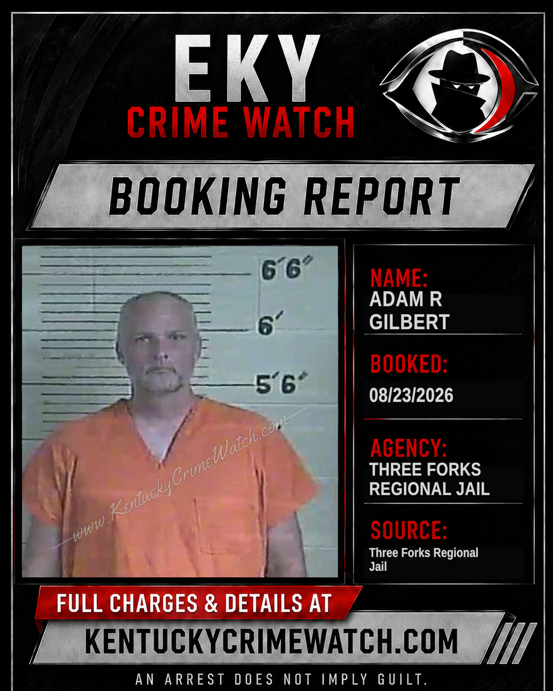 Adam R Gilbert booking image