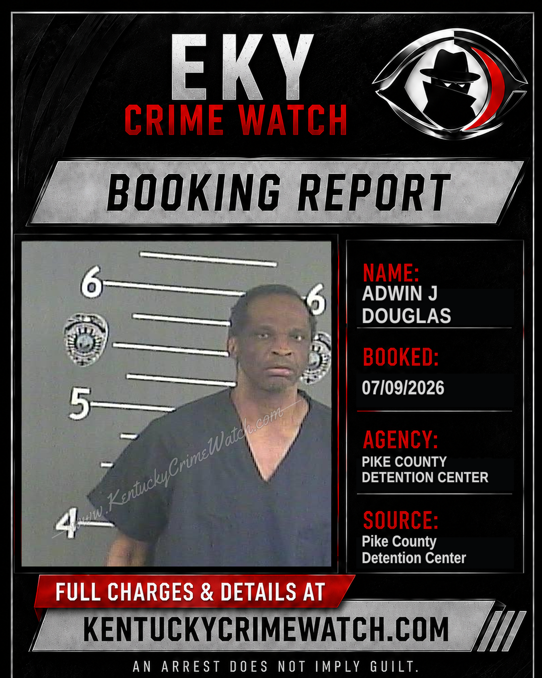 ADWIN J DOUGLAS booking report card