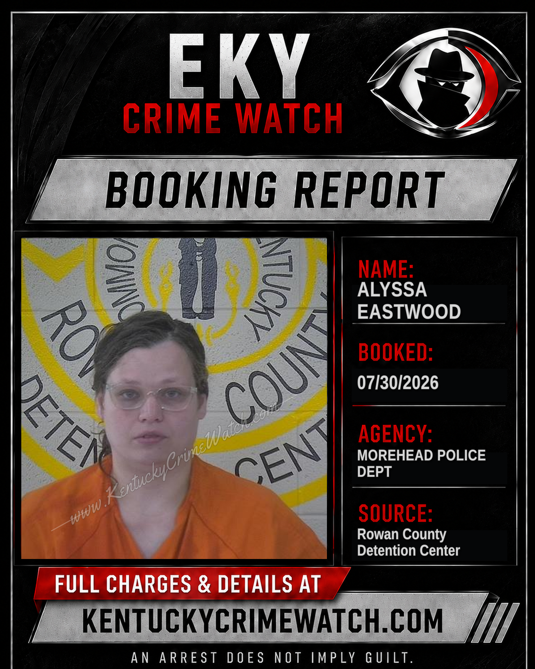 ALYSSA EASTWOOD booking report card