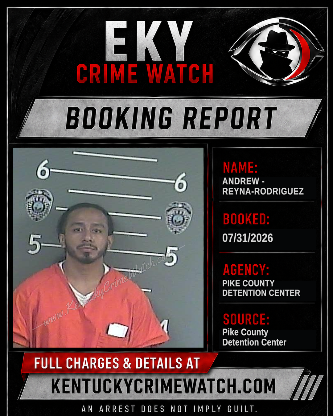 ANDREW - REYNA-RODRIGUEZ booking report card