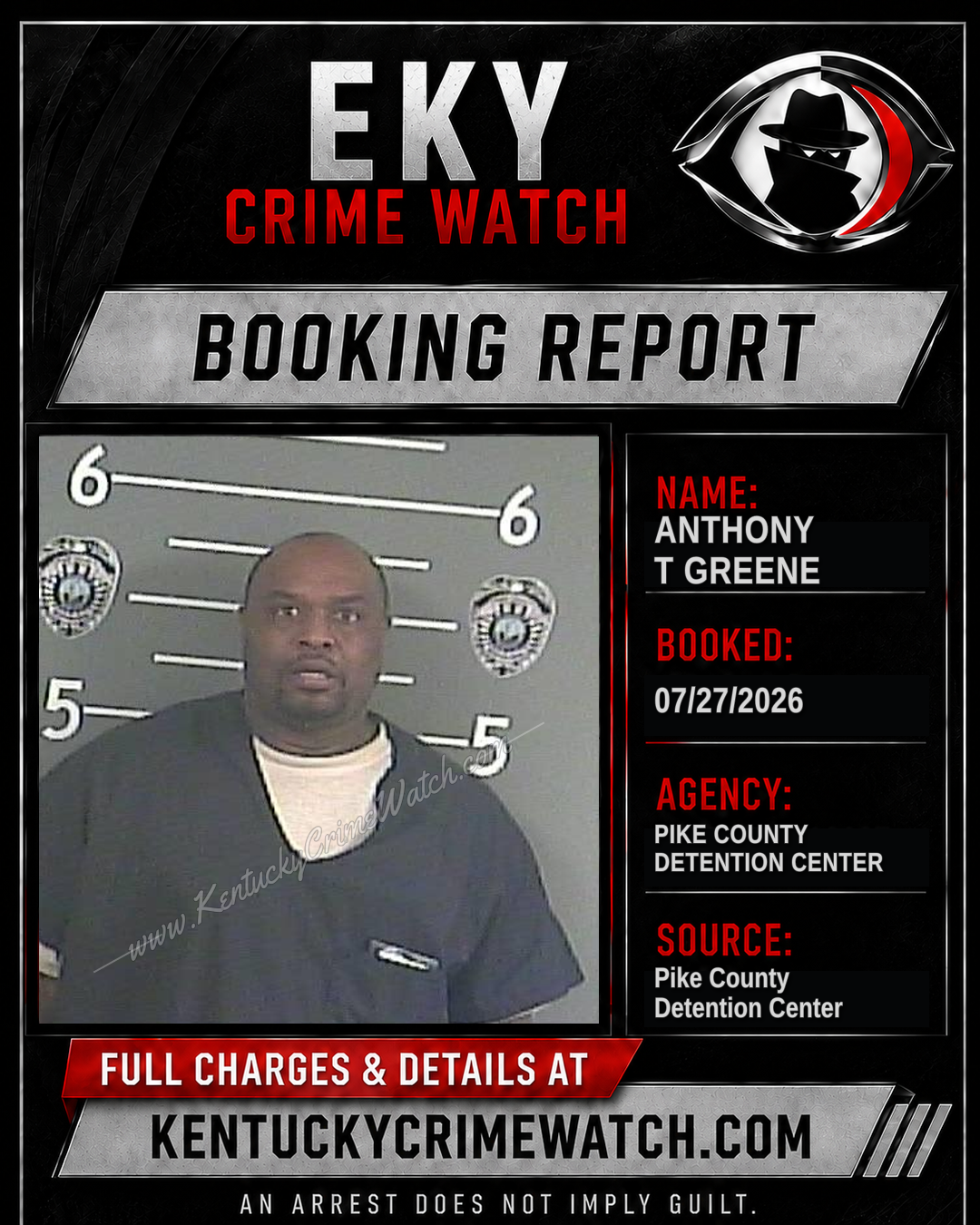 ANTHONY T GREENE booking image