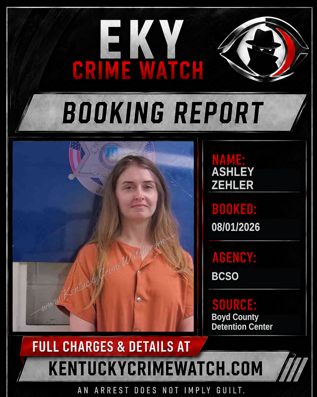 ASHLEY ZEHLER booking image