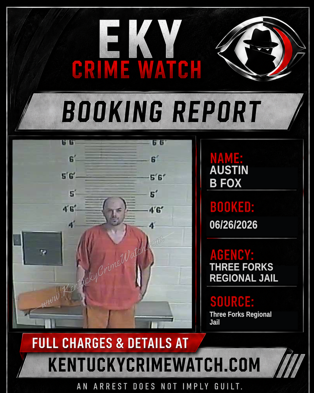 Austin B Fox booking report card