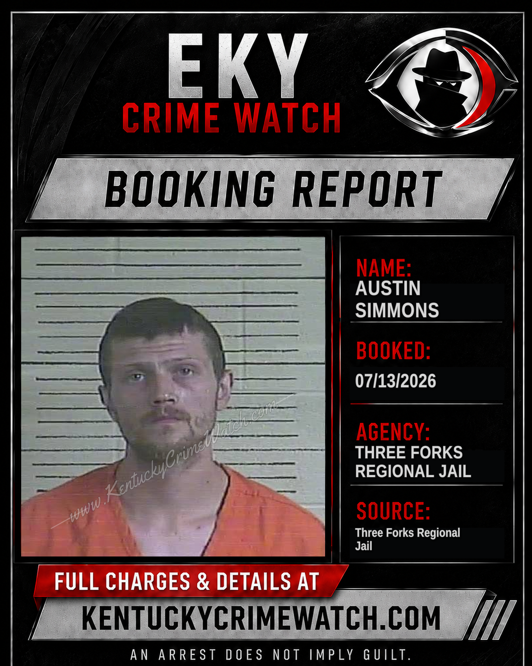 Austin Simmons booking report card