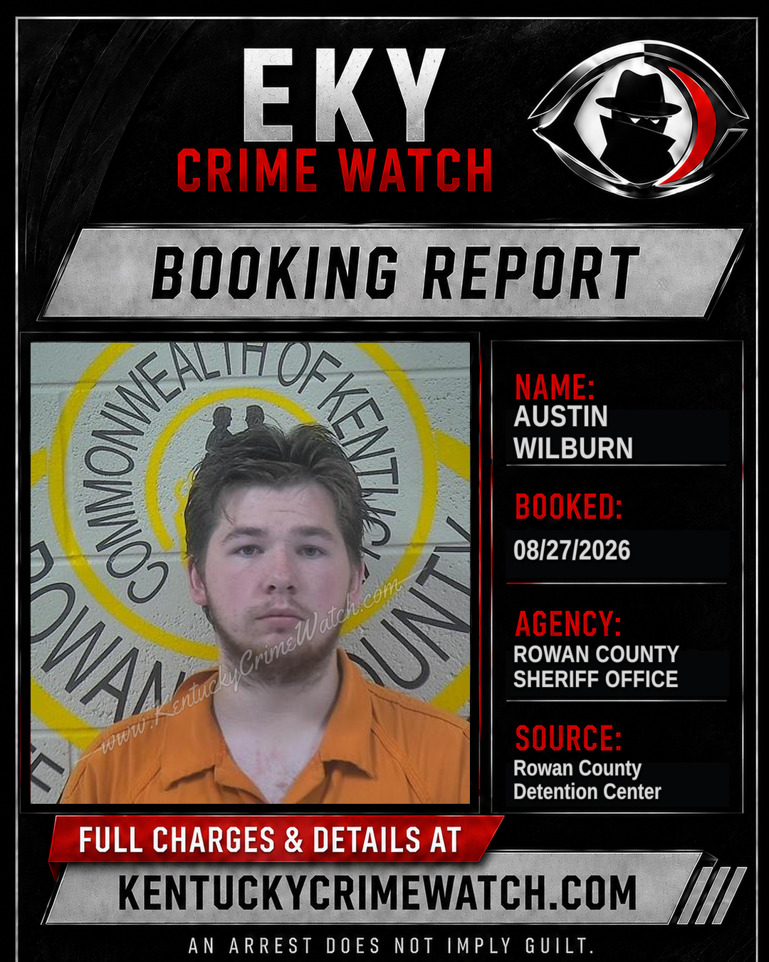AUSTIN WILBURN booking report card