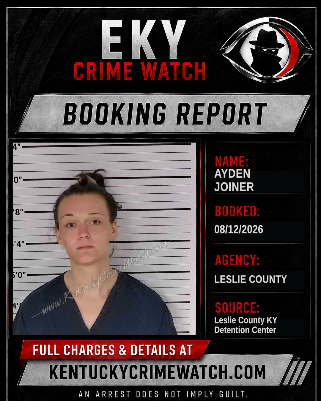 AYDEN JOINER booking report card