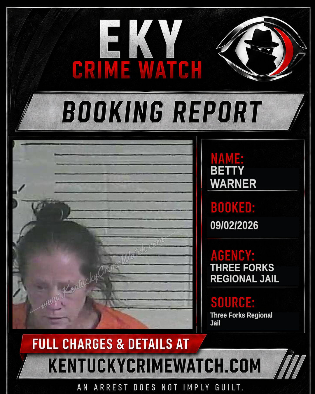 Betty Warner booking image