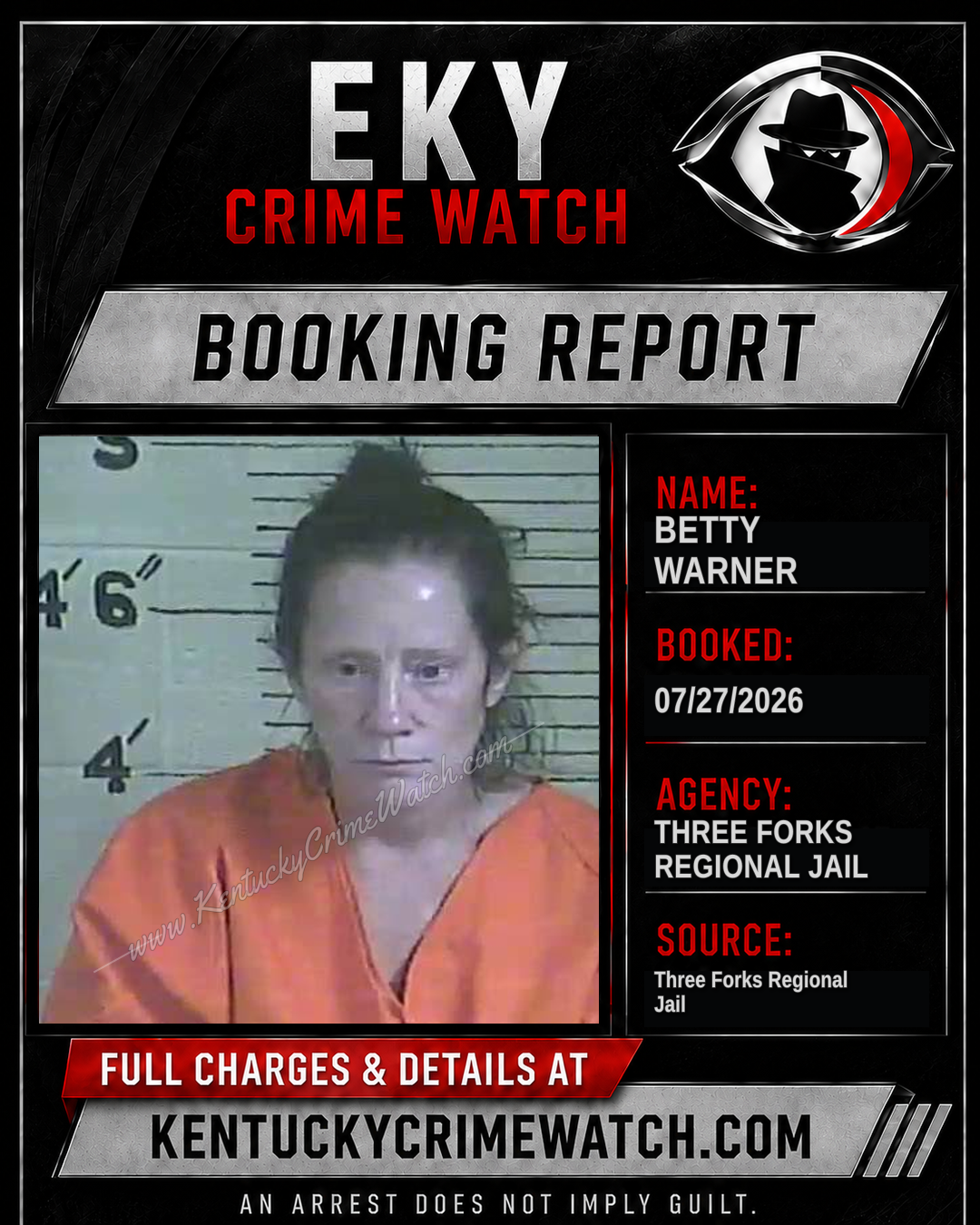 Betty Warner booking image