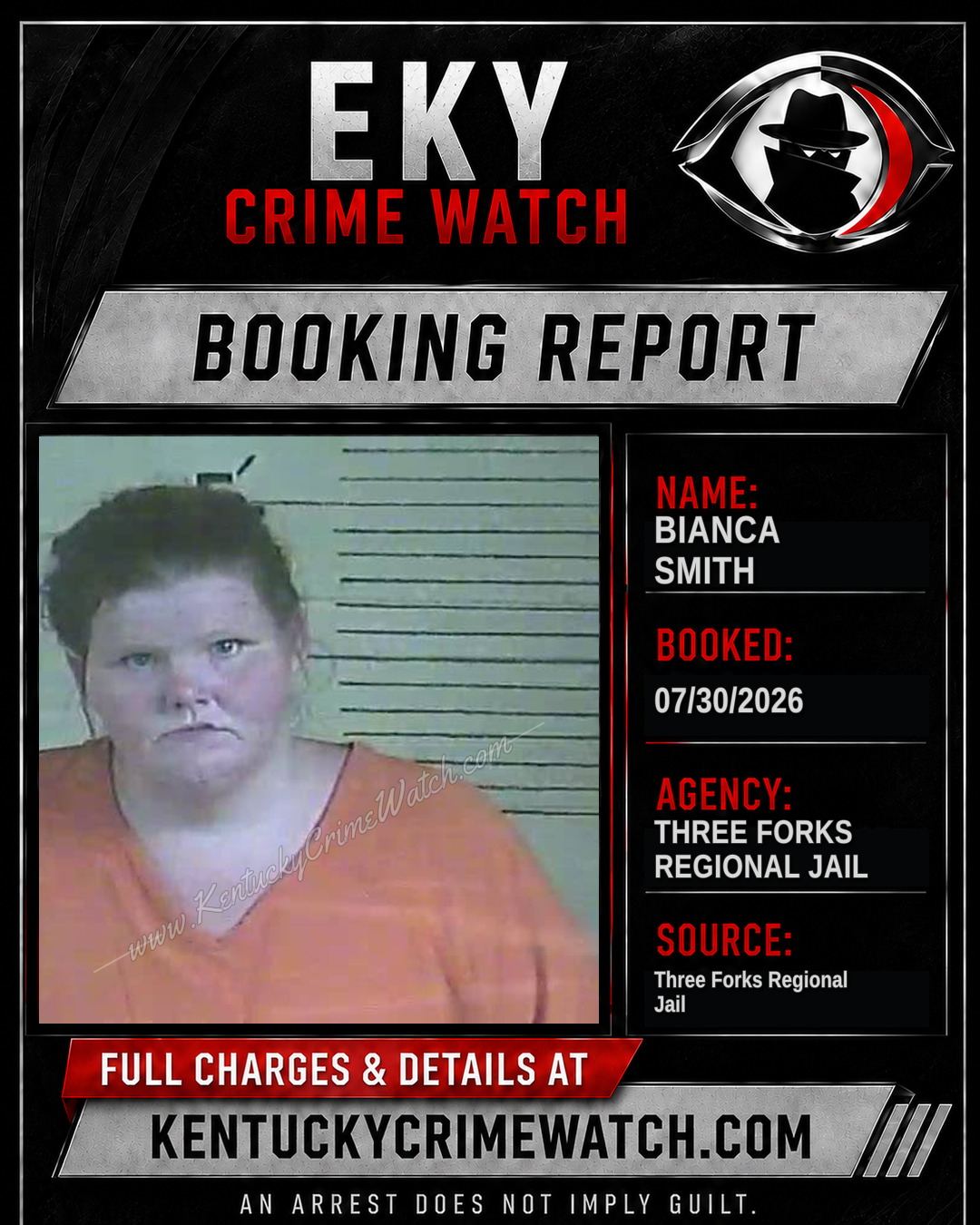 Bianca Smith booking report card