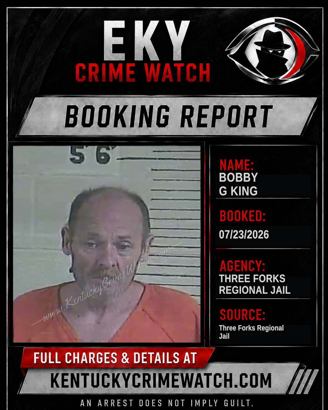 Bobby G King booking image