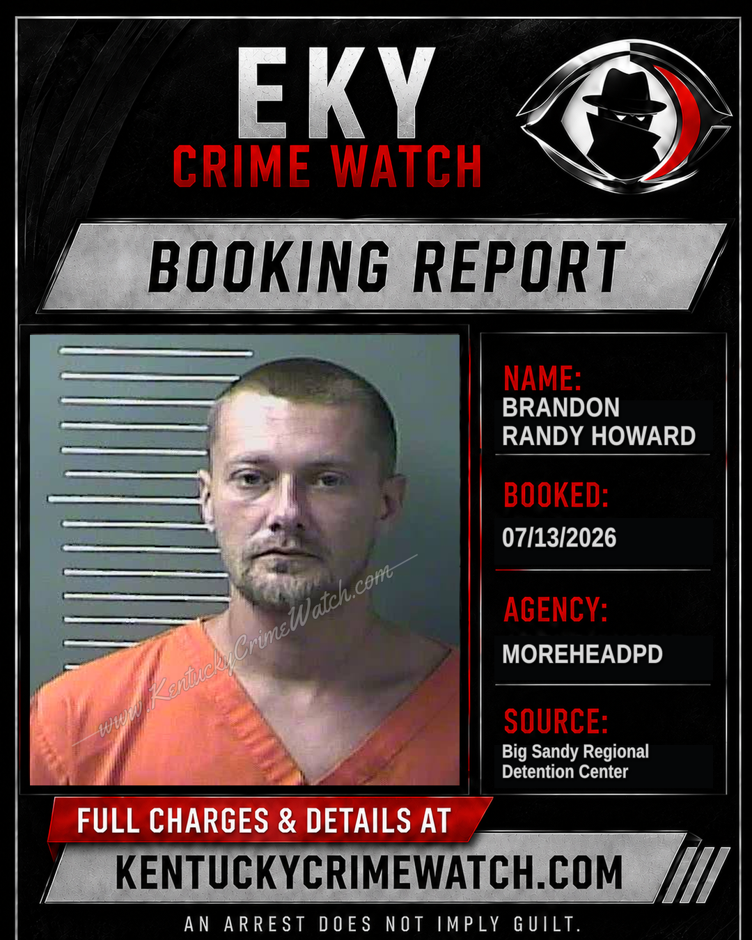 BRANDON RANDY HOWARD booking image