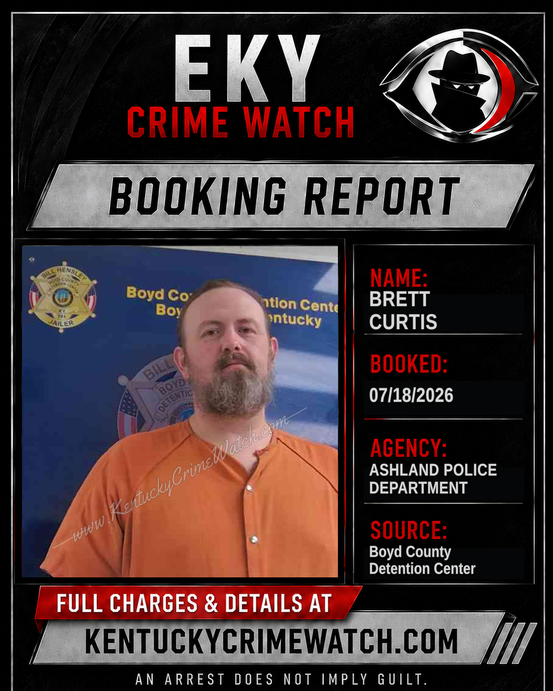BRETT CURTIS booking image