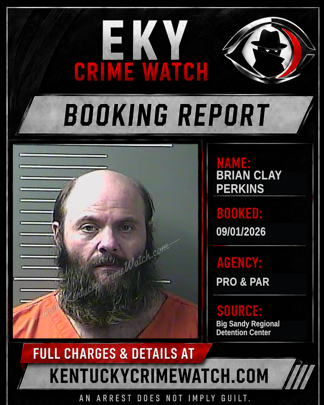 BRIAN CLAY PERKINS booking report card