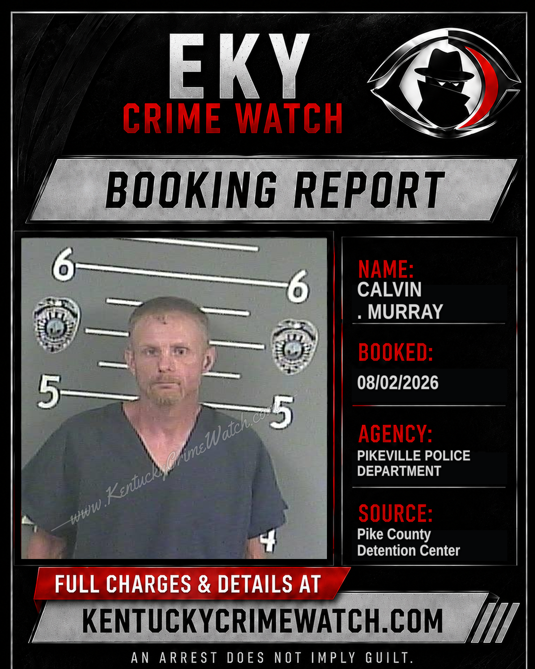 CALVIN . MURRAY booking report card