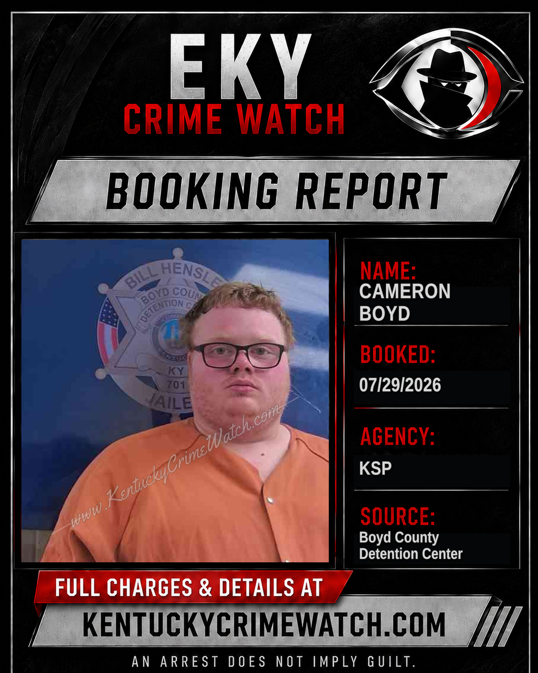 CAMERON BOYD booking image