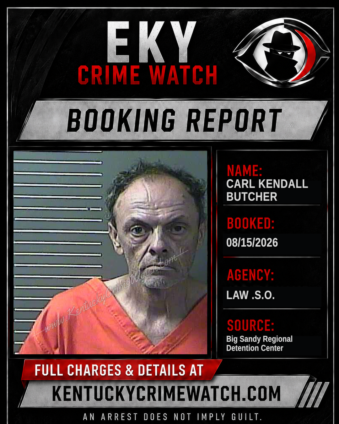 CARL KENDALL BUTCHER booking image