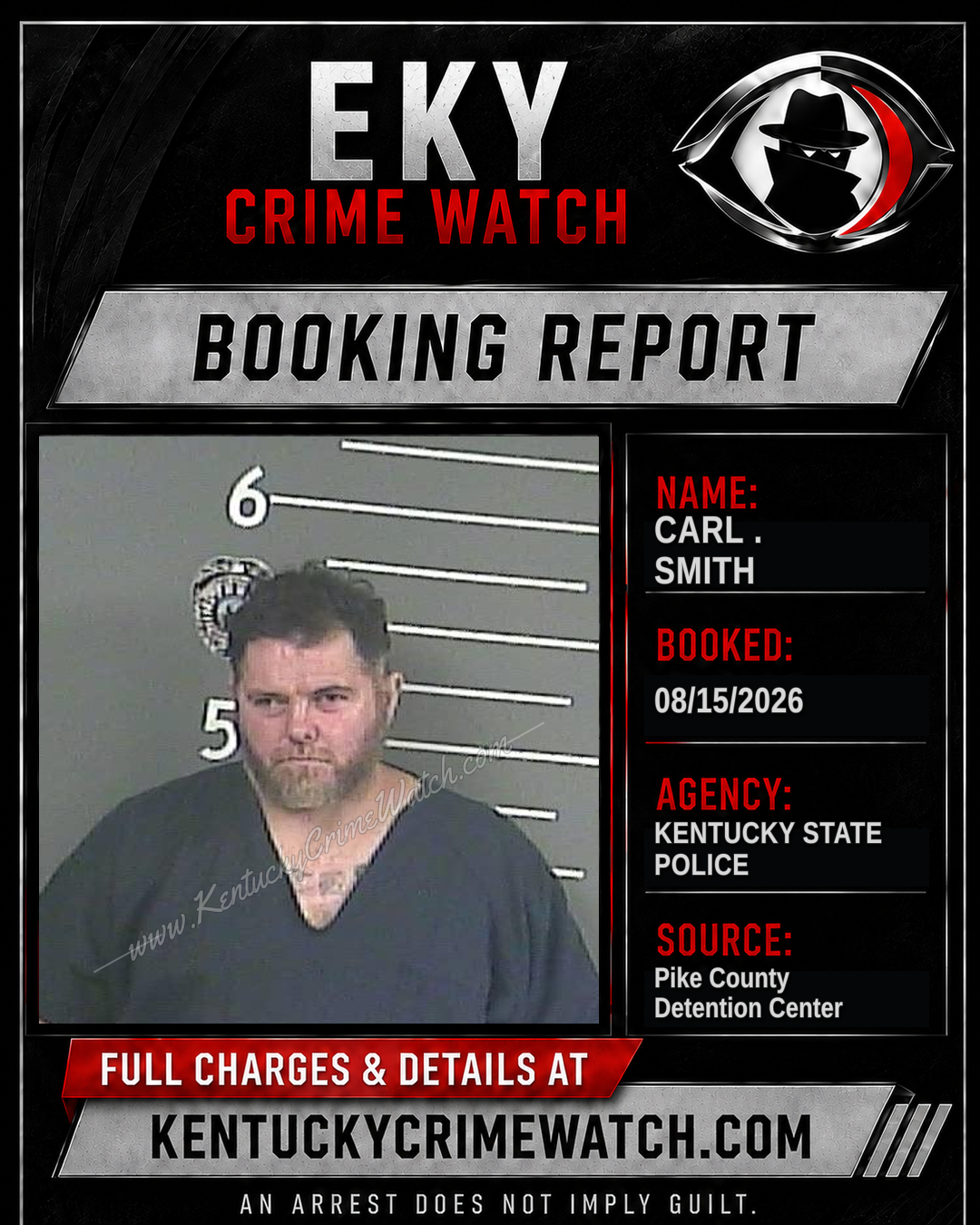 CARL . SMITH booking report card