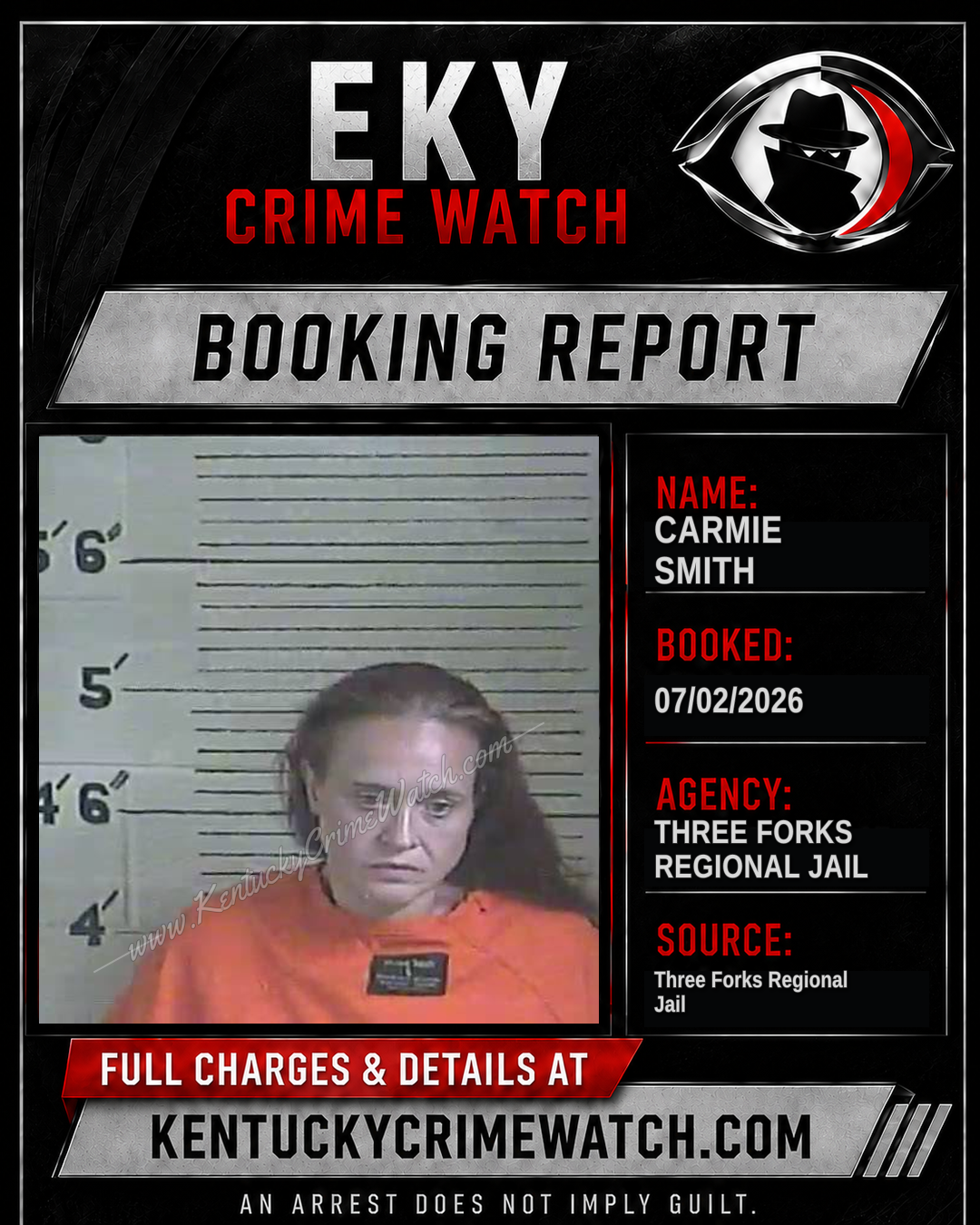 Carmie Smith booking report card