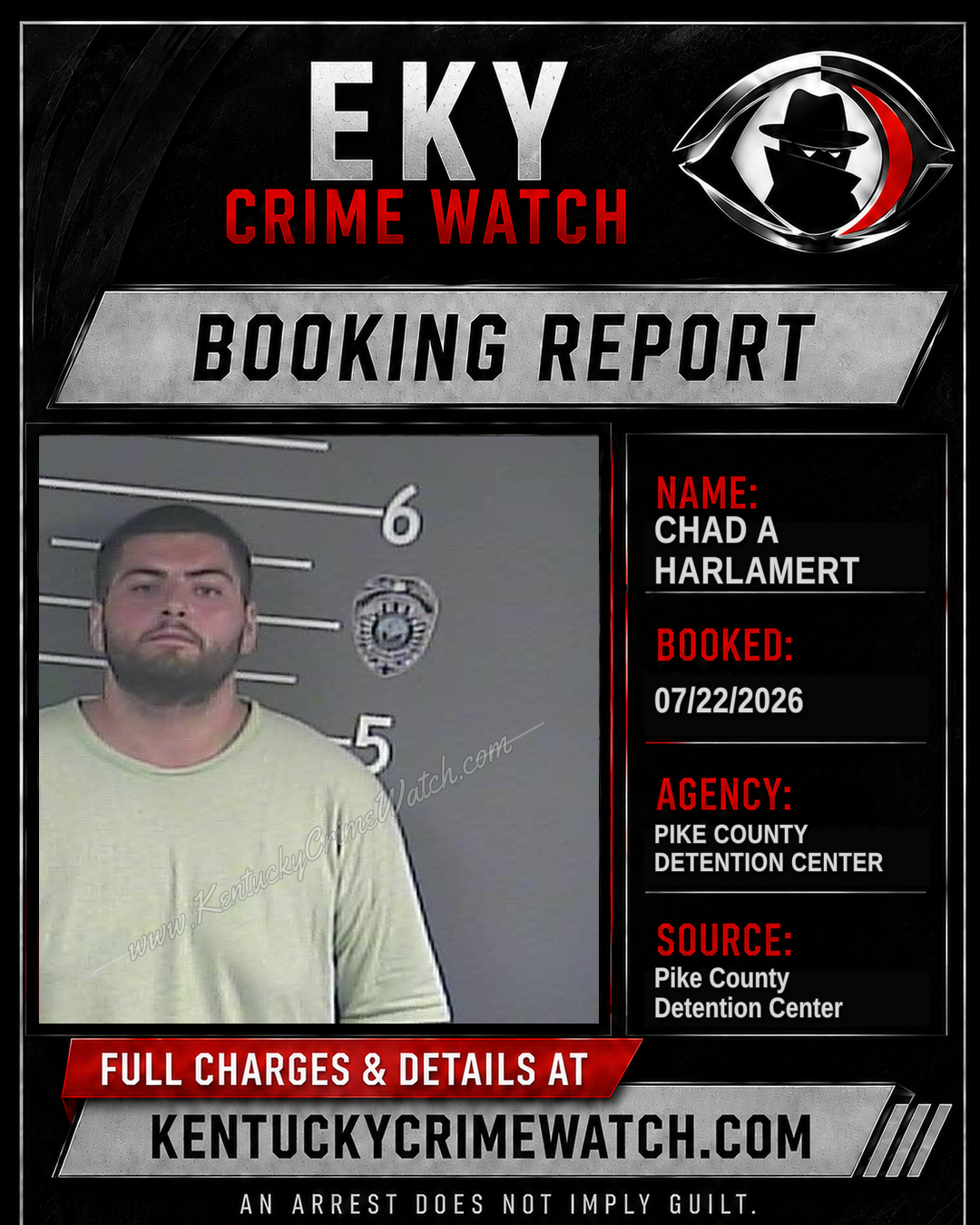 CHAD A HARLAMERT booking image