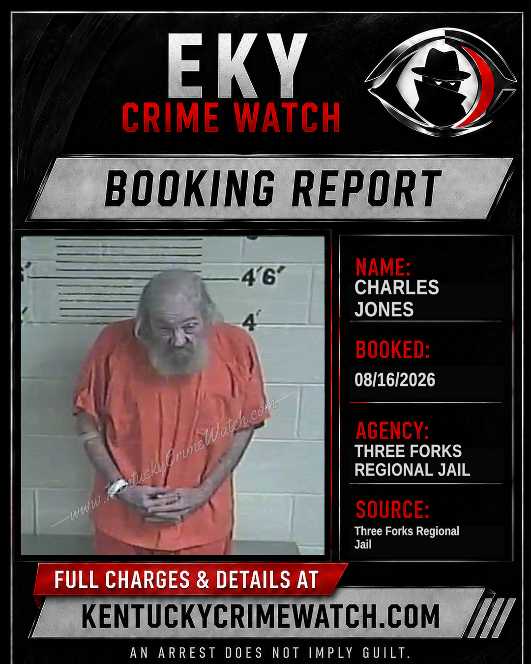 Charles Jones booking image