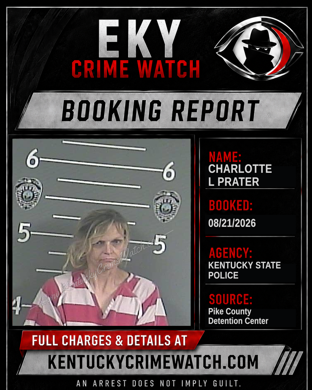 CHARLOTTE L PRATER booking image