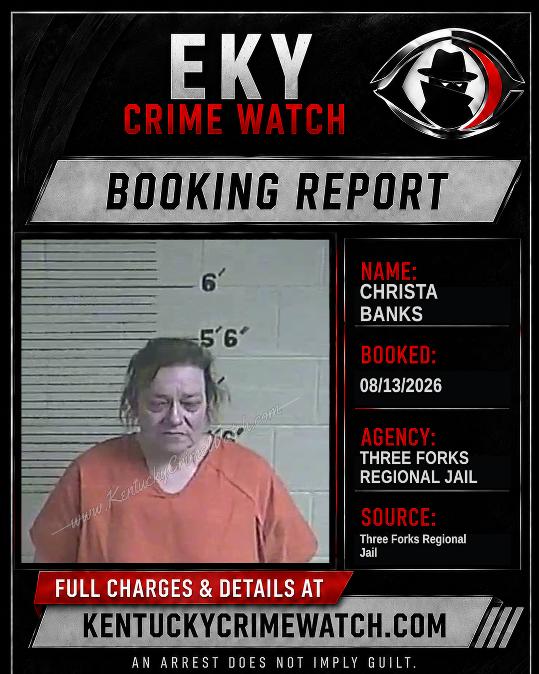 Christa Banks booking image