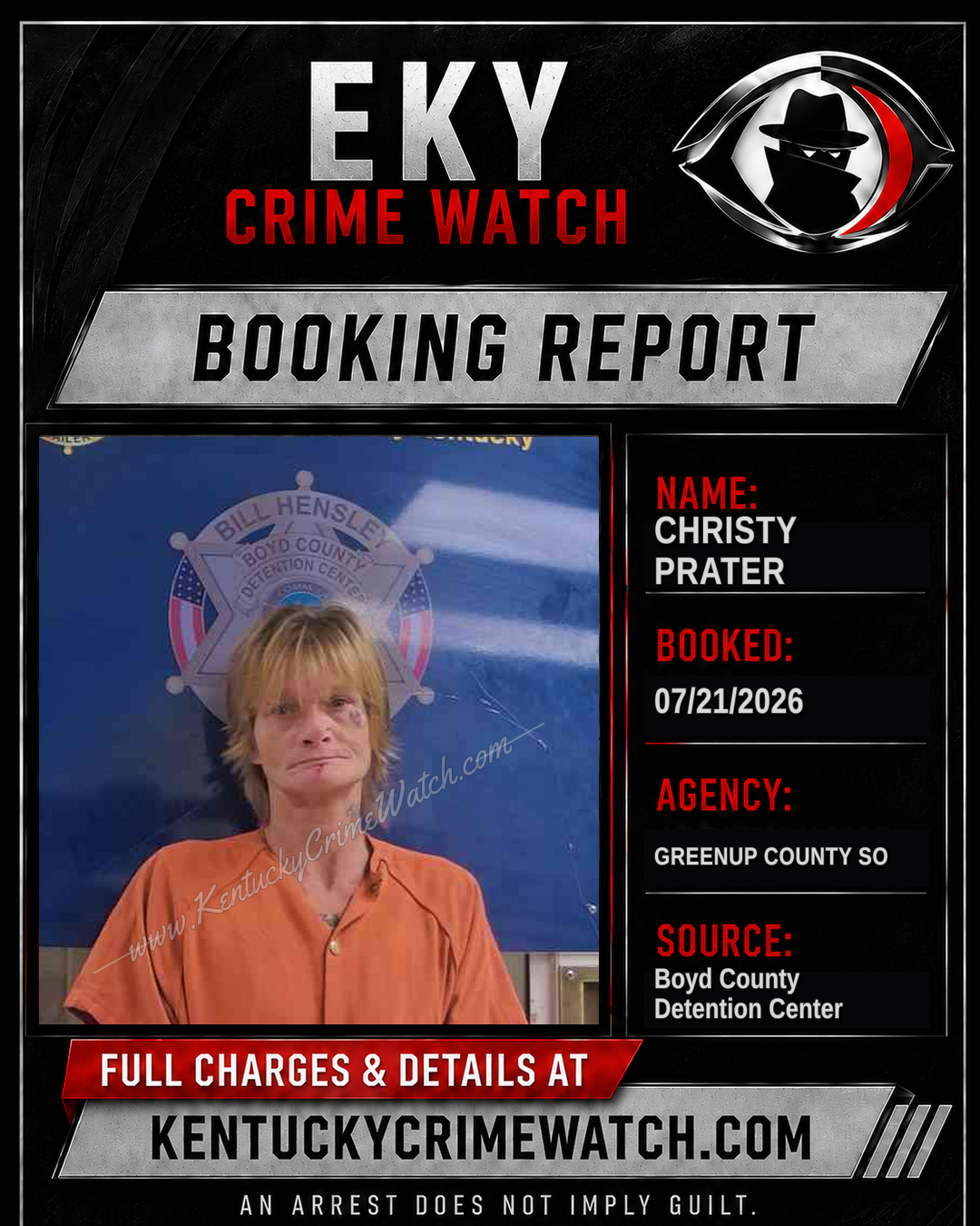 CHRISTY PRATER booking image