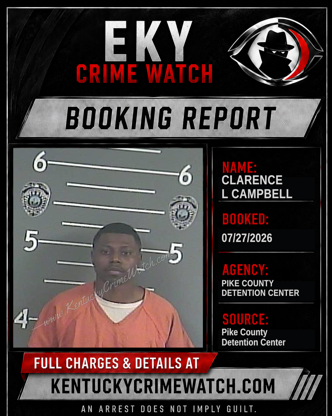 CLARENCE L CAMPBELL booking image