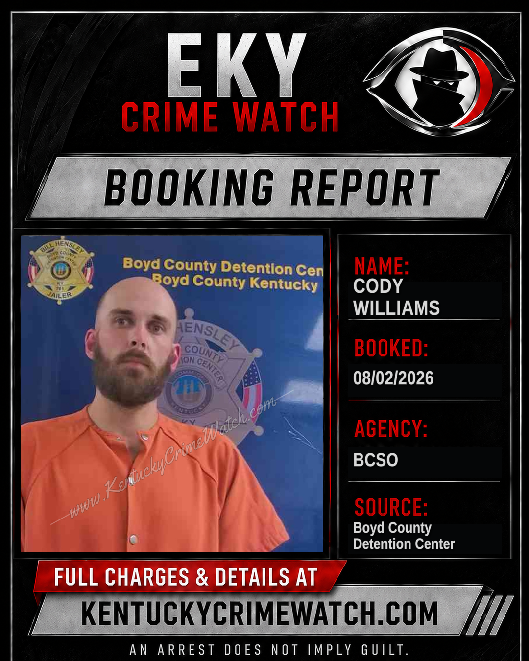 CODY WILLIAMS booking image