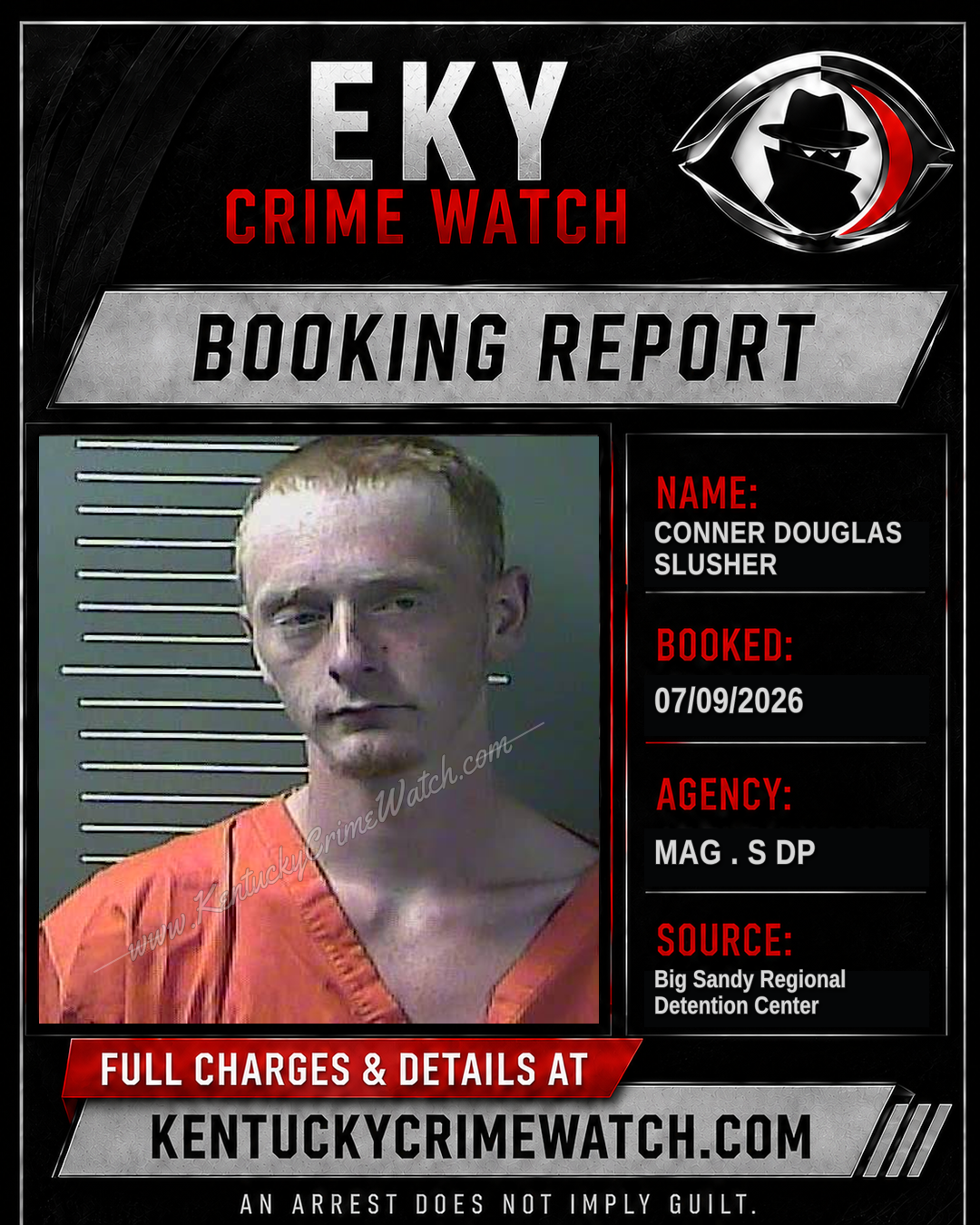 CONNER DOUGLAS SLUSHER booking image