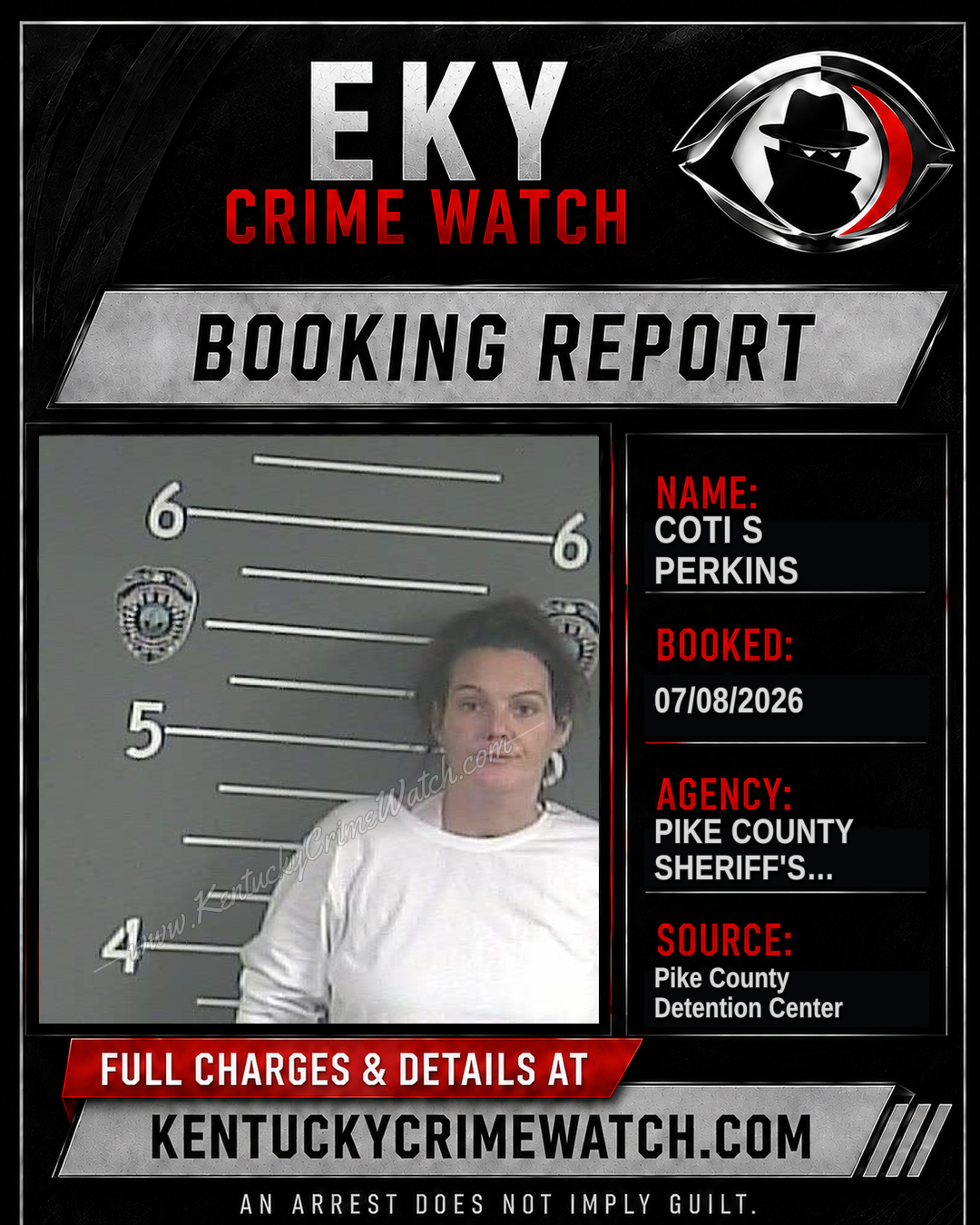 COTI S PERKINS booking report card