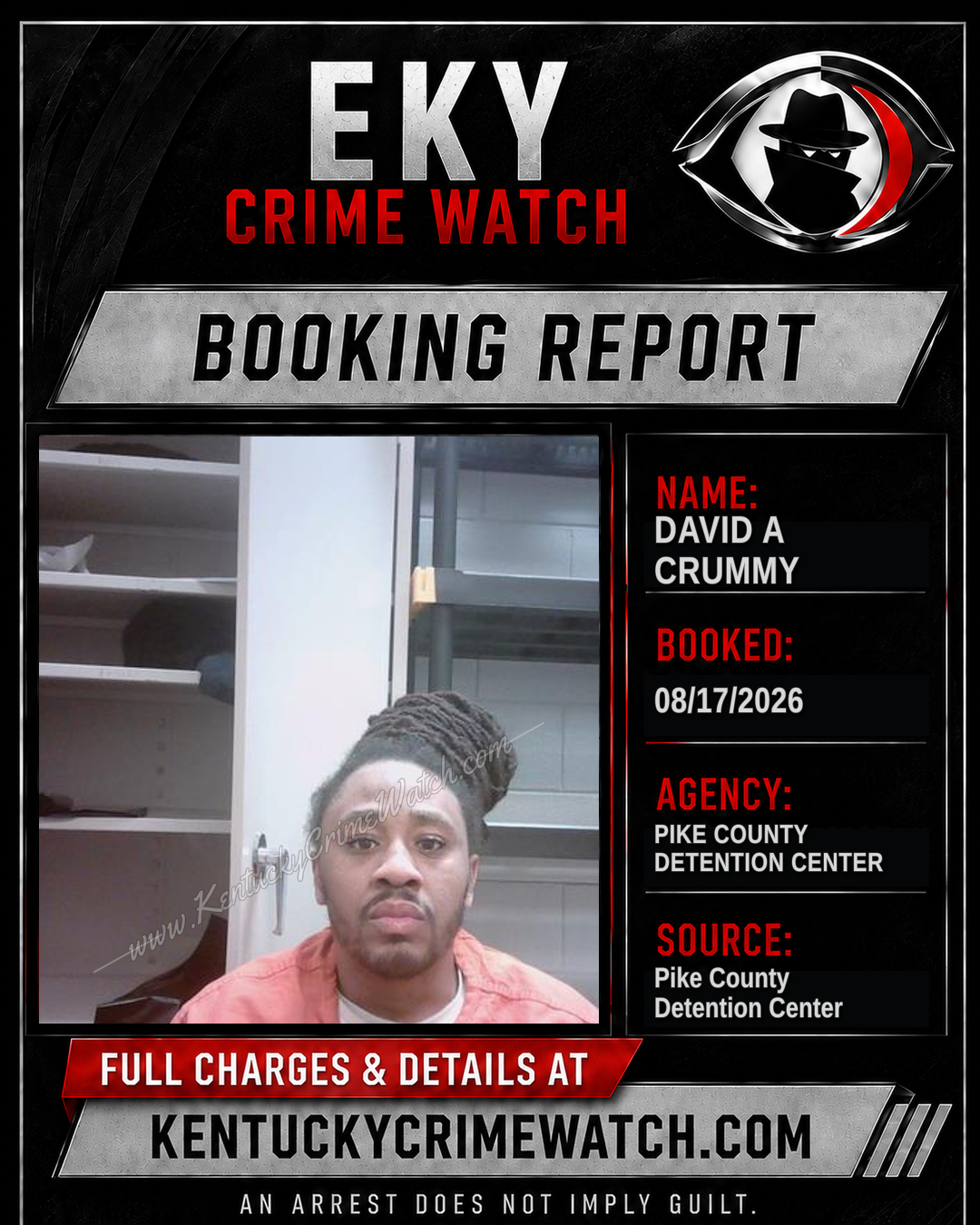DAVID A CRUMMY booking image