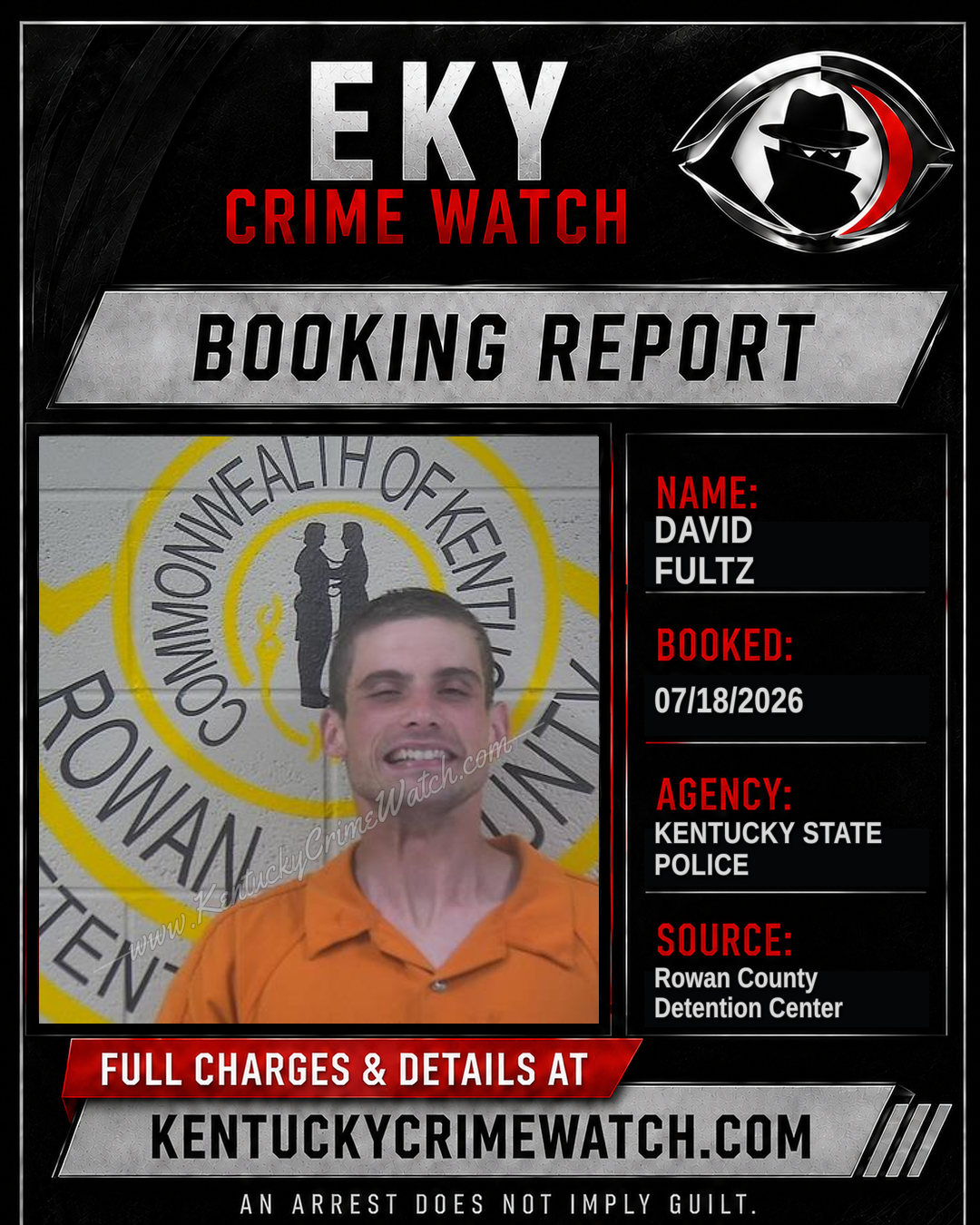 DAVID FULTZ booking report card