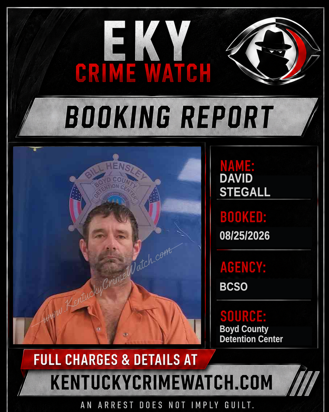 DAVID STEGALL booking image