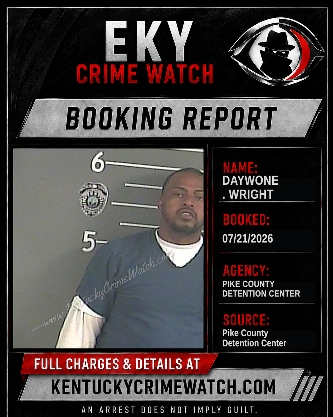 DAYWONE . WRIGHT booking image