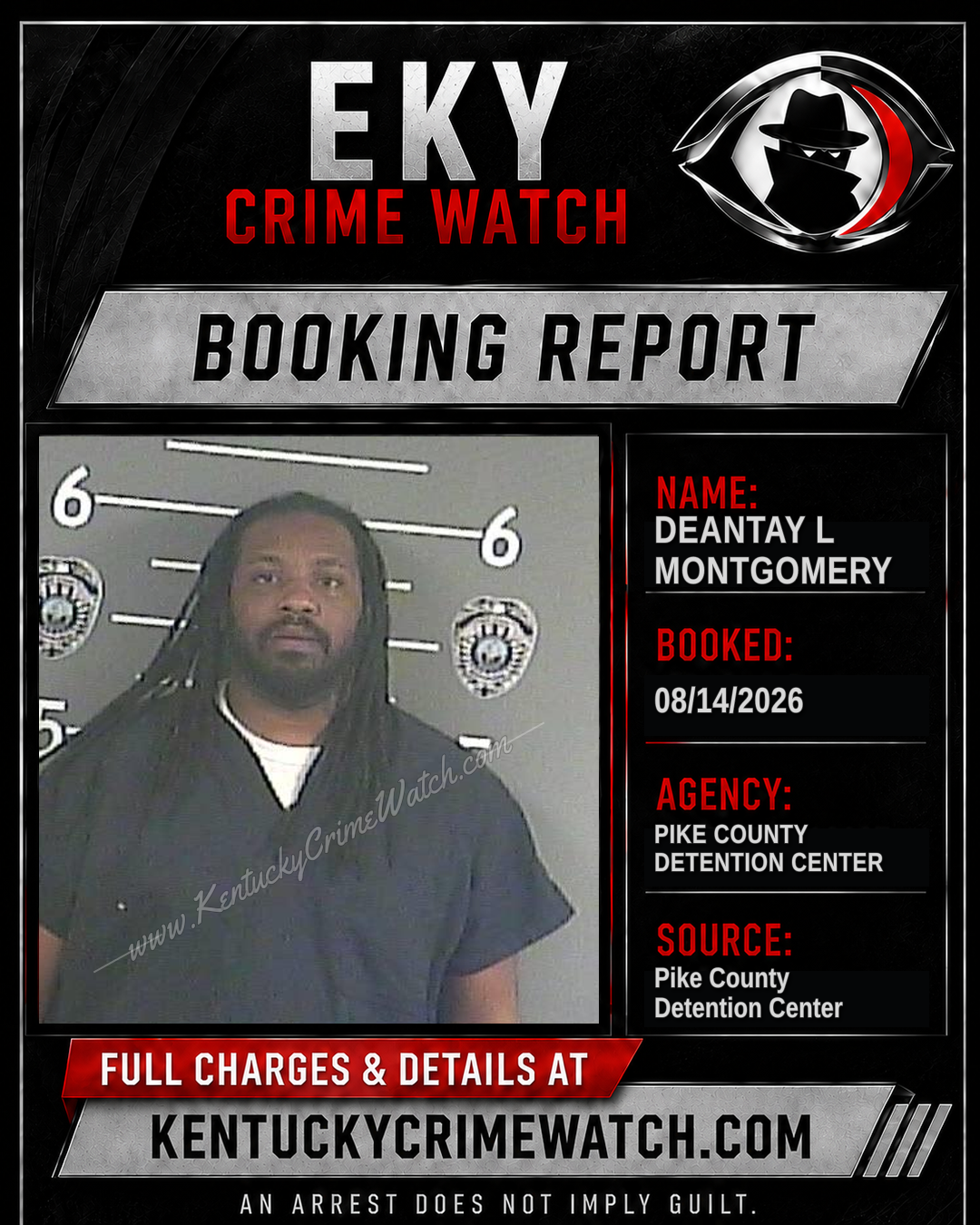 DEANTAY L MONTGOMERY booking report card