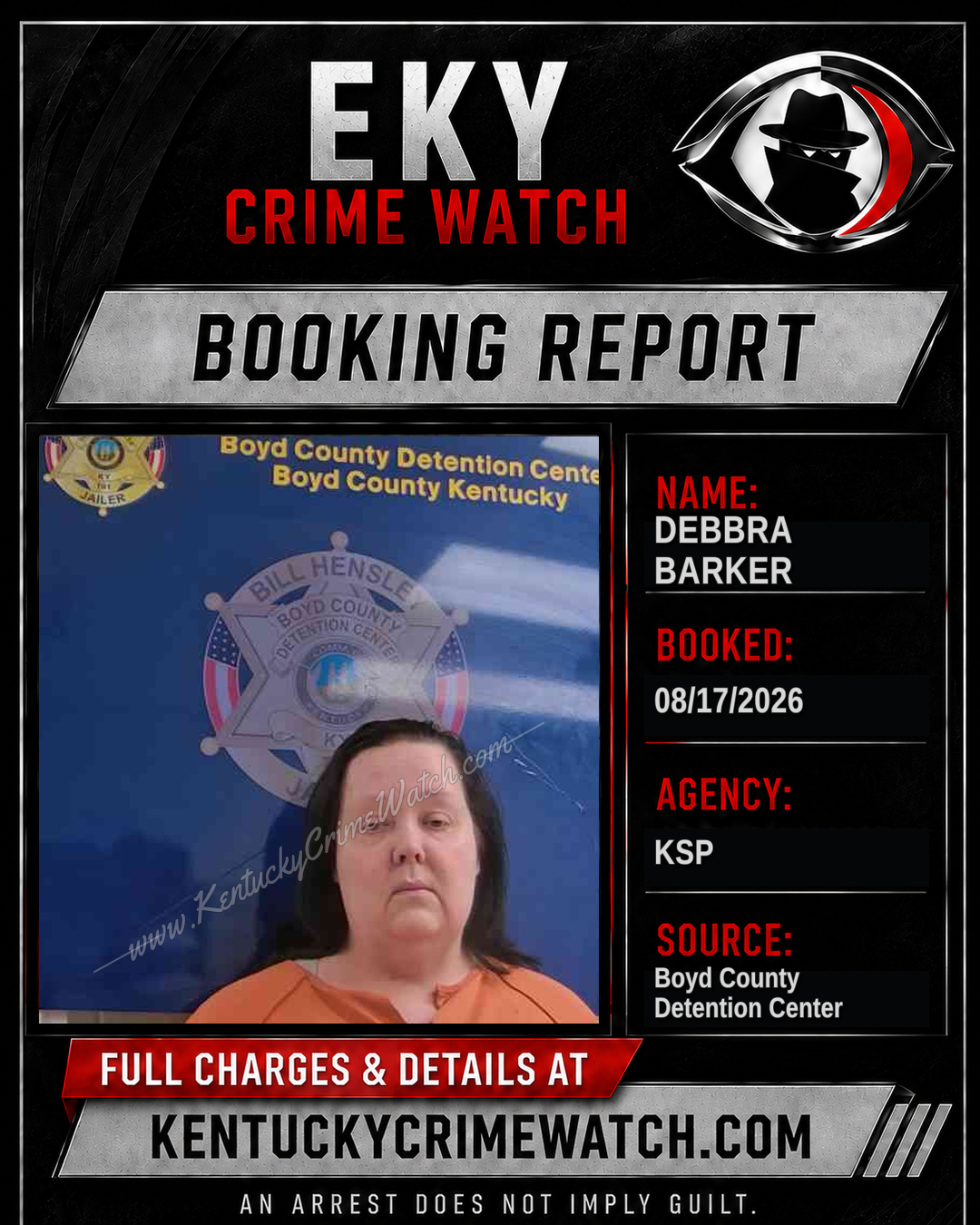 DEBBRA BARKER booking image