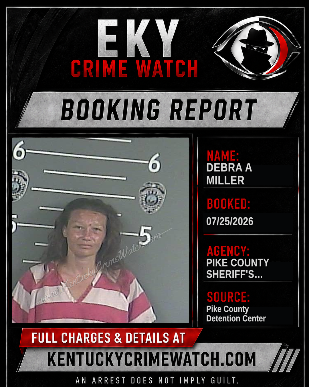 DEBRA A MILLER booking image