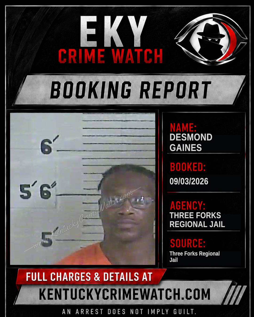DESMOND GAINES booking image