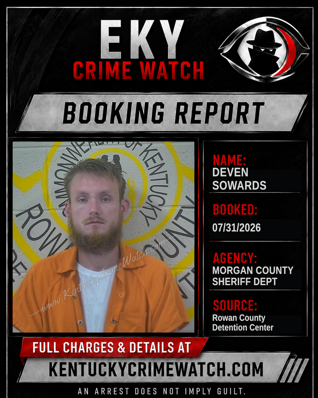 DEVEN SOWARDS booking report card