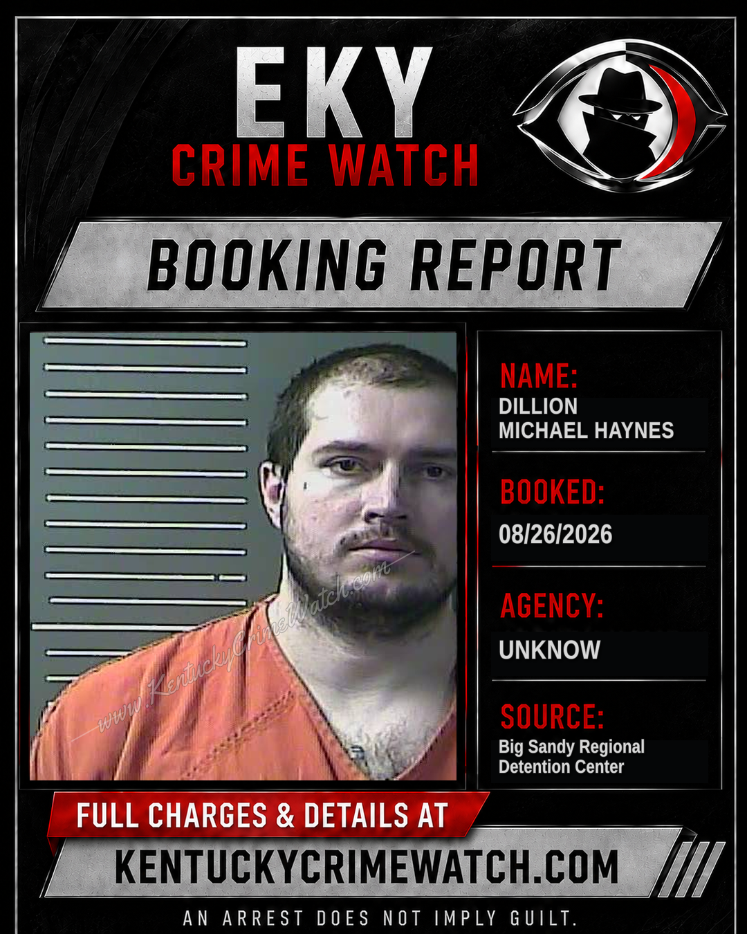DILLION MICHAEL HAYNES booking report card