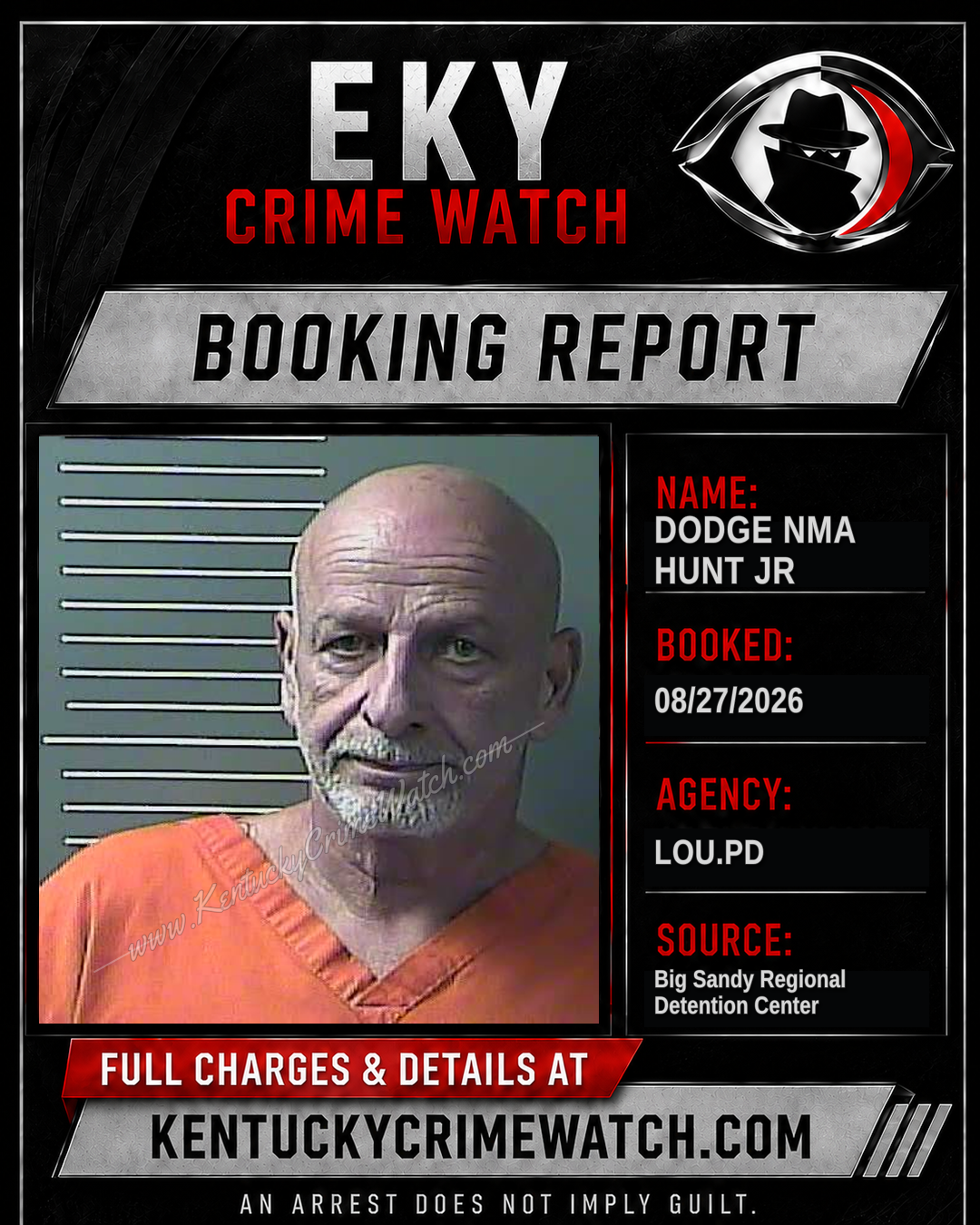 DODGE NMA HUNT JR booking image