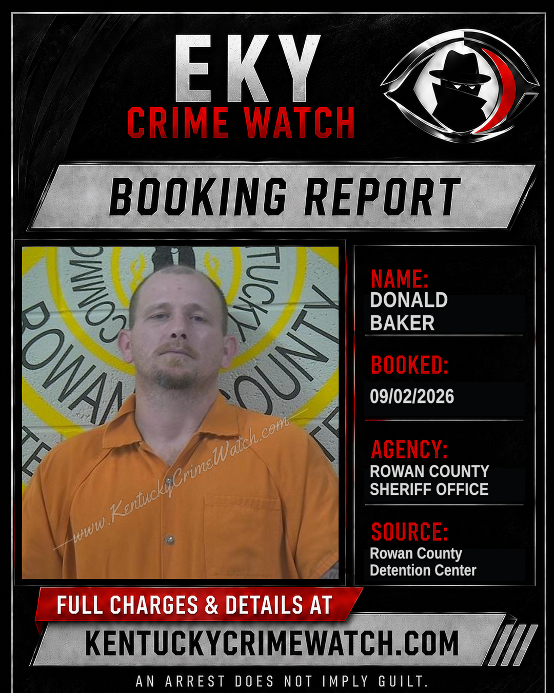 DONALD BAKER booking image