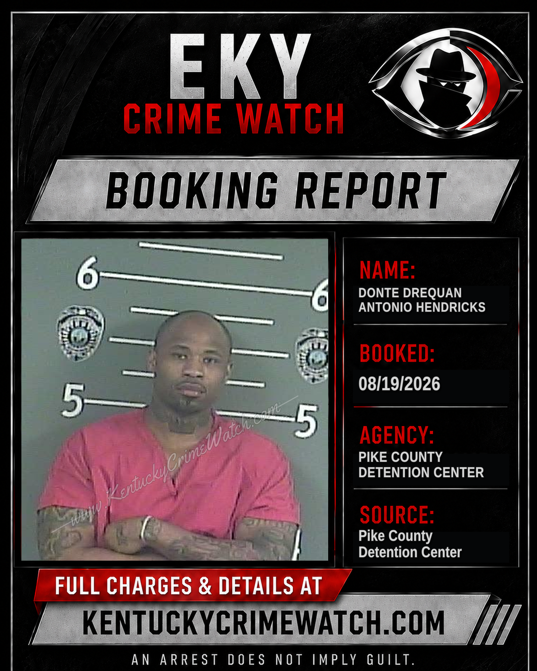 DONTE DREQUAN ANTONIO HENDRICKS booking image