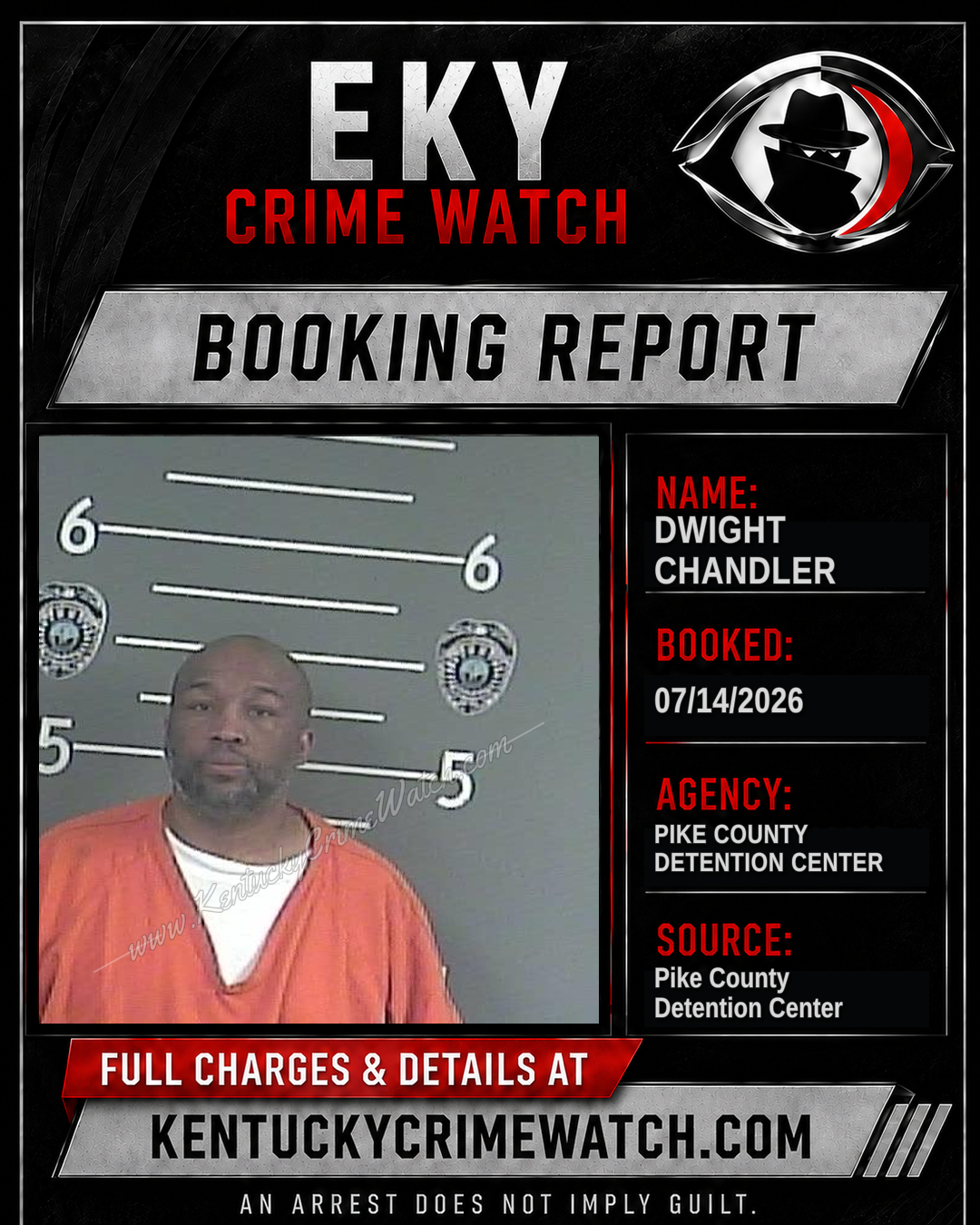 DWIGHT CHANDLER booking report card