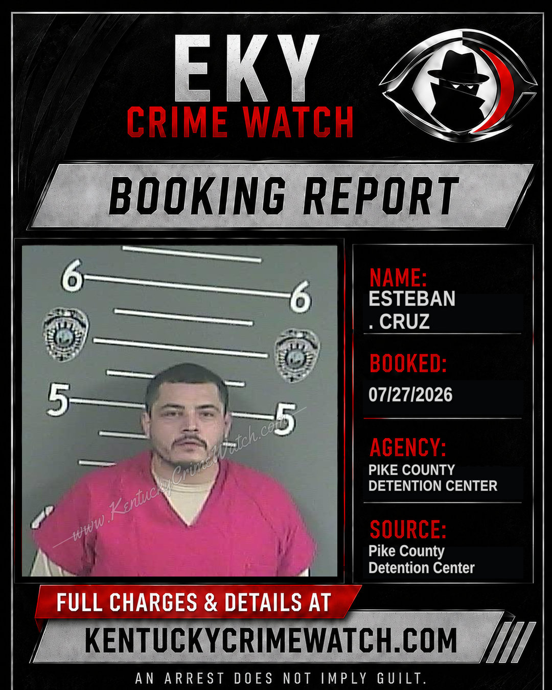 ESTEBAN . CRUZ booking report card