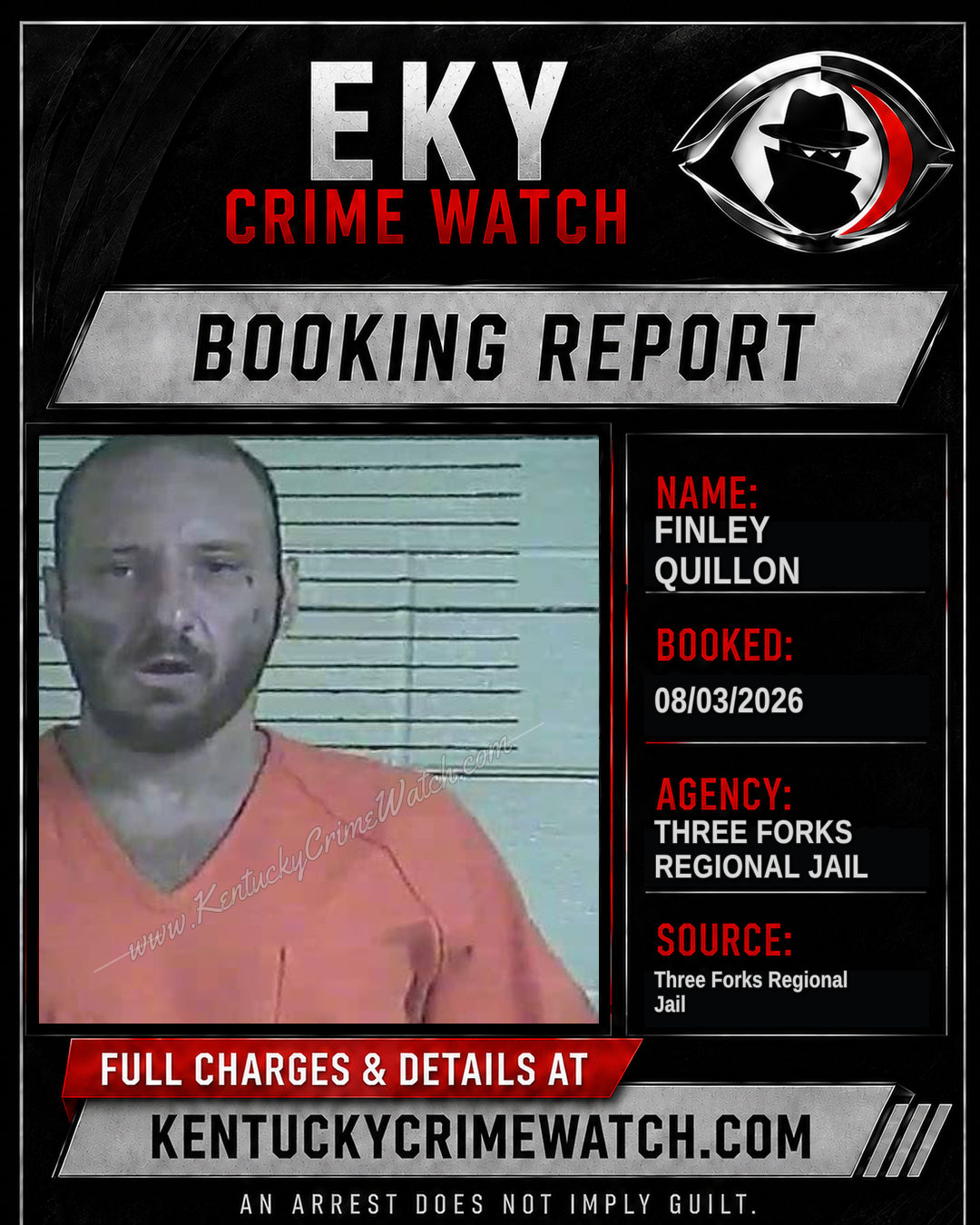 Finley Quillon booking report card
