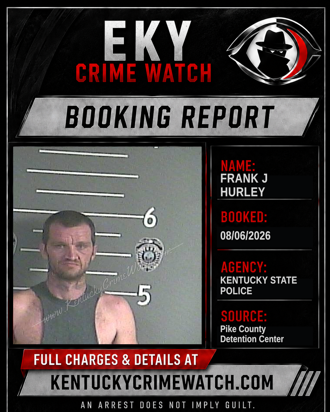FRANK J HURLEY booking image