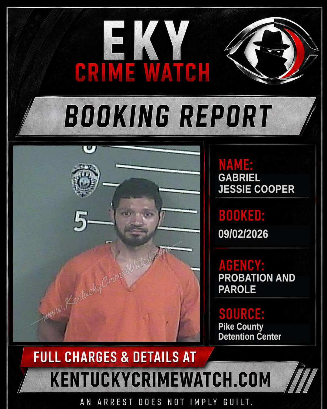 GABRIEL JESSIE COOPER booking report card